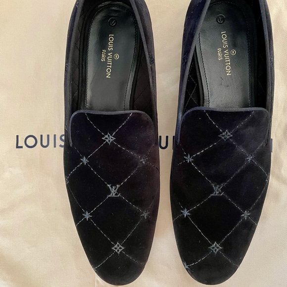 Louis Vuitton Auteuil Slipper black monogram print velvet main image 11